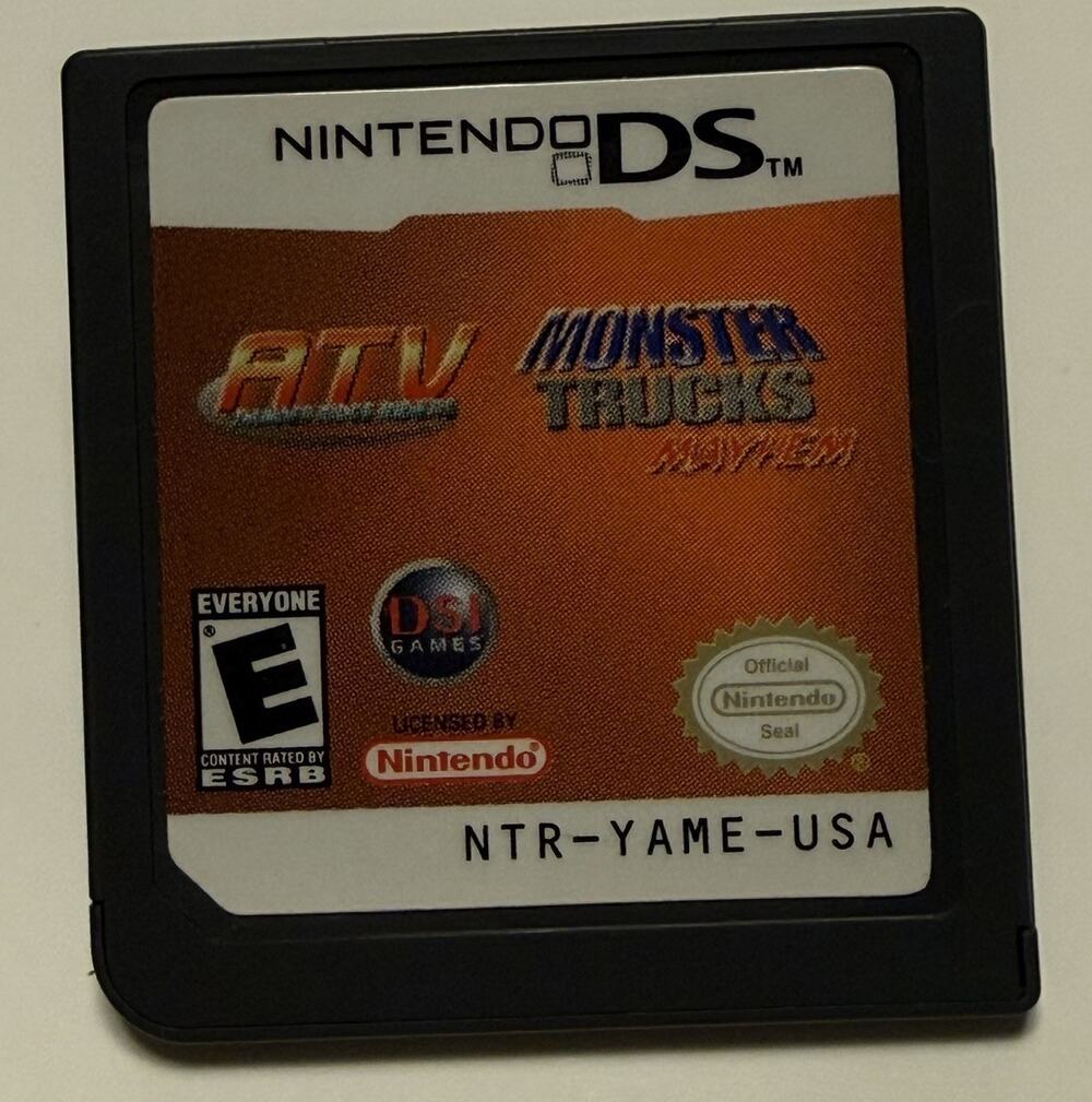 ATV THUNDER RIDGE RIDERS/MONSTER TRUCKS MAYHEM NINTENDO DS GAME 3DS 2DS LITE DSI